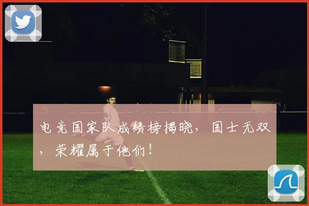 电竞国家队成绩榜揭晓，国士无双，荣耀属于他们！